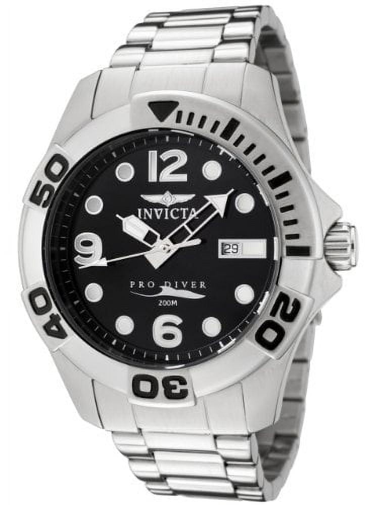 Invicta Men's 0442 Pro Diver Black Dial Stainless Steel Swiss Quartz Watch