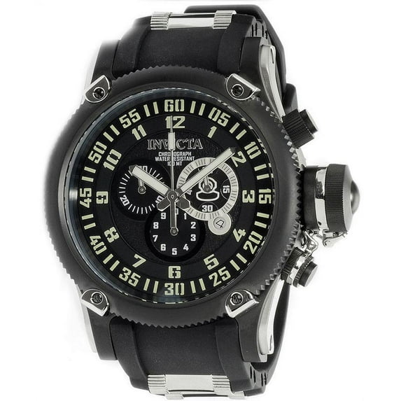 Invicta Men's 0517 Stainless Steel Russian Diver Rubber Strap Chronograph Watch