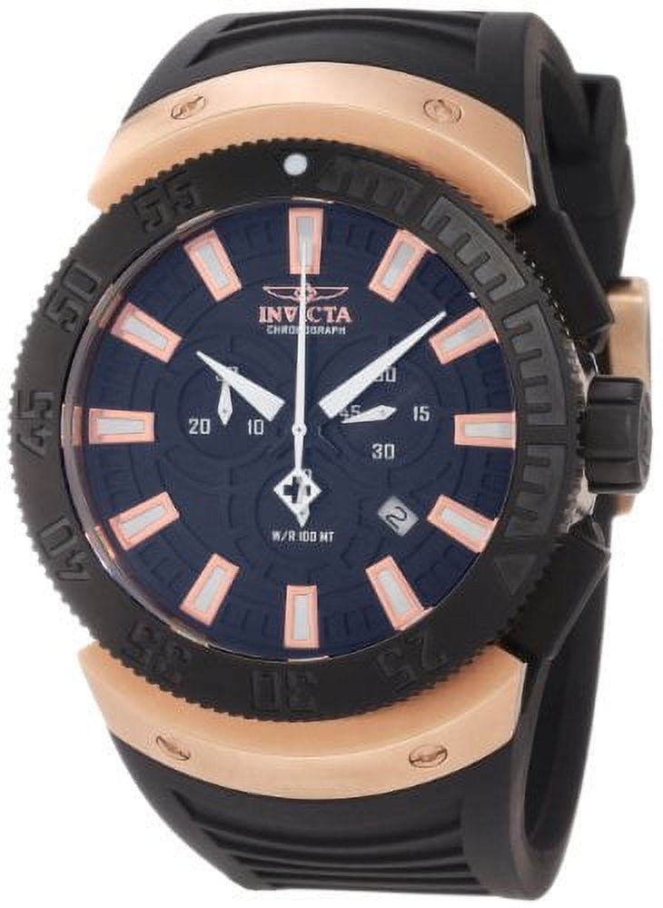 Invicta Men's 0661 Specialty Quartz Chronograph Black Dial Polyurethane Watch