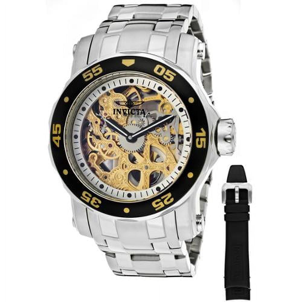 Invicta Men s 10304 Pro Diver Interchangeable Gold Tone Skeleton Dial Mechanical Watch