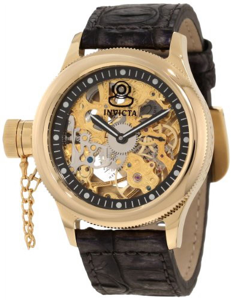 Invicta 10364 Men's Russian Diver Lefty Gold Tone Skeleton Dial