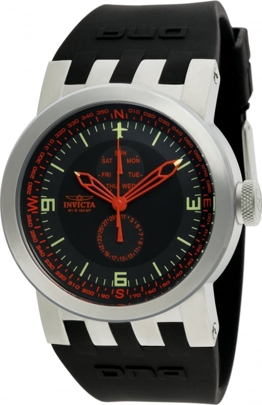 Invicta Men's 10393 DNA Aviation Black/Black Silicone Watch - Walmart.com