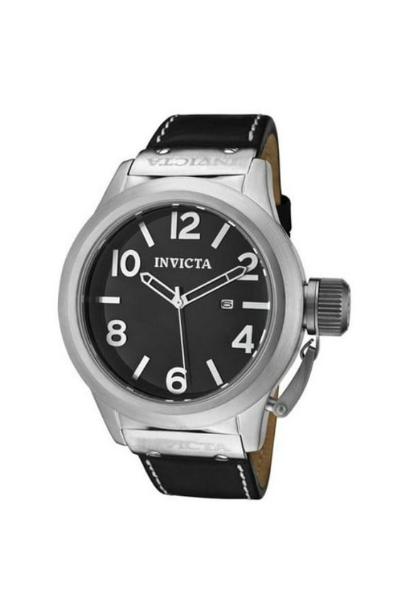 Men's 1135 Corduba Leather Strap Black Dial Quartz Watch