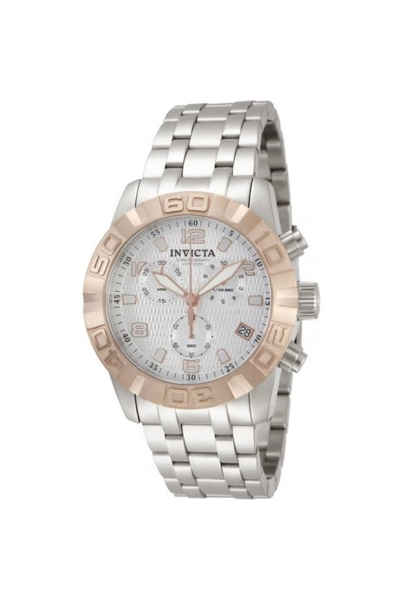 Men's 11451 Pro Diver Chronograph Silver Textured Dial Stainless Steel Watch