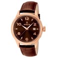 thumbnail image 1 of Invicta Men's 12199 Vintage Brown Dial Brown Leather Strap Rose Gold Tone Stainless Steel Watch, 1 of 4