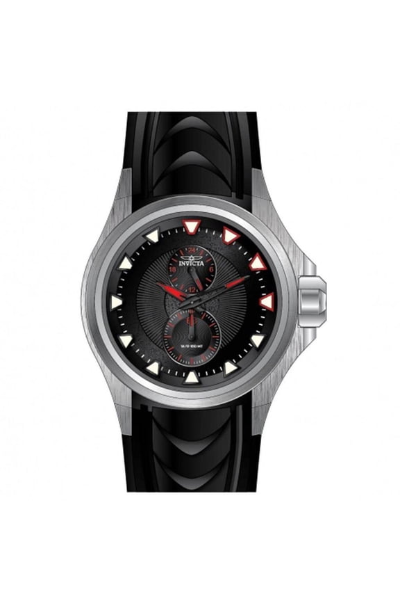 Men's 12336 S1 Rally GMT Black Texture Dial Black Polyurethane Watch