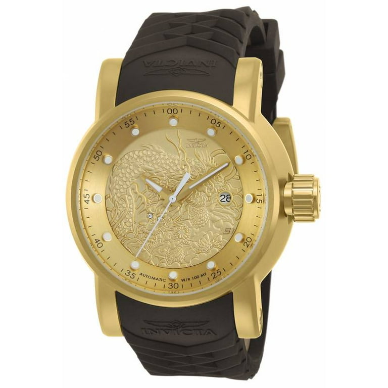 Invicta Men s 12790 S1 Rally Yakuza Automatic Goldtone and Brown