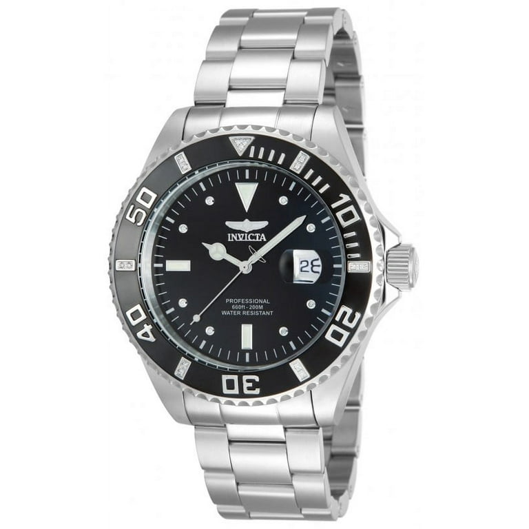 Invicta pro diver deals black dial men's watch