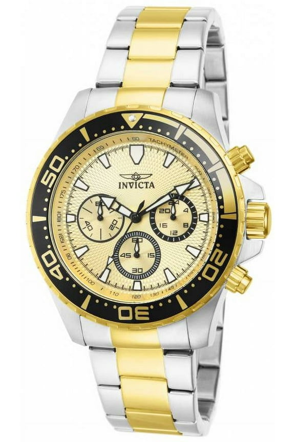 Men's 12916 Pro Diver Quartz Chronograph Gold Dial Watch