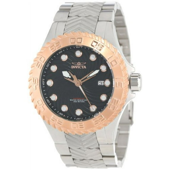 Invicta Men's 12927 Pro Diver Automatic Black Textured Dial Stainless Steel Watch
