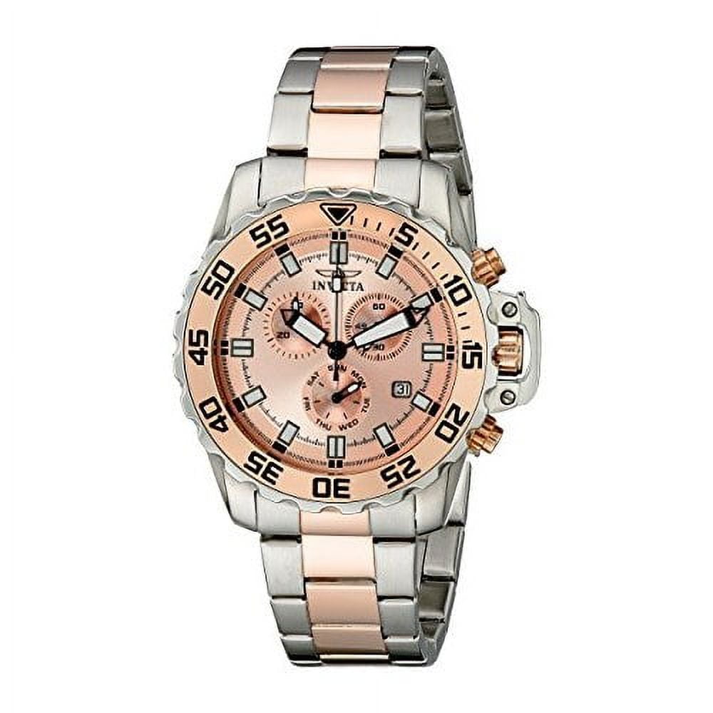 Invicta Men's 13627 Pro Diver Quartz Chronograph Rose Gold Dial Watch