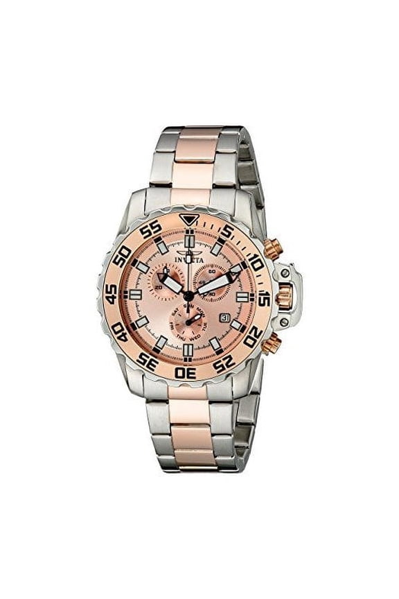 Men's 13627 Pro Diver Quartz Chronograph Rose Gold Dial Watch