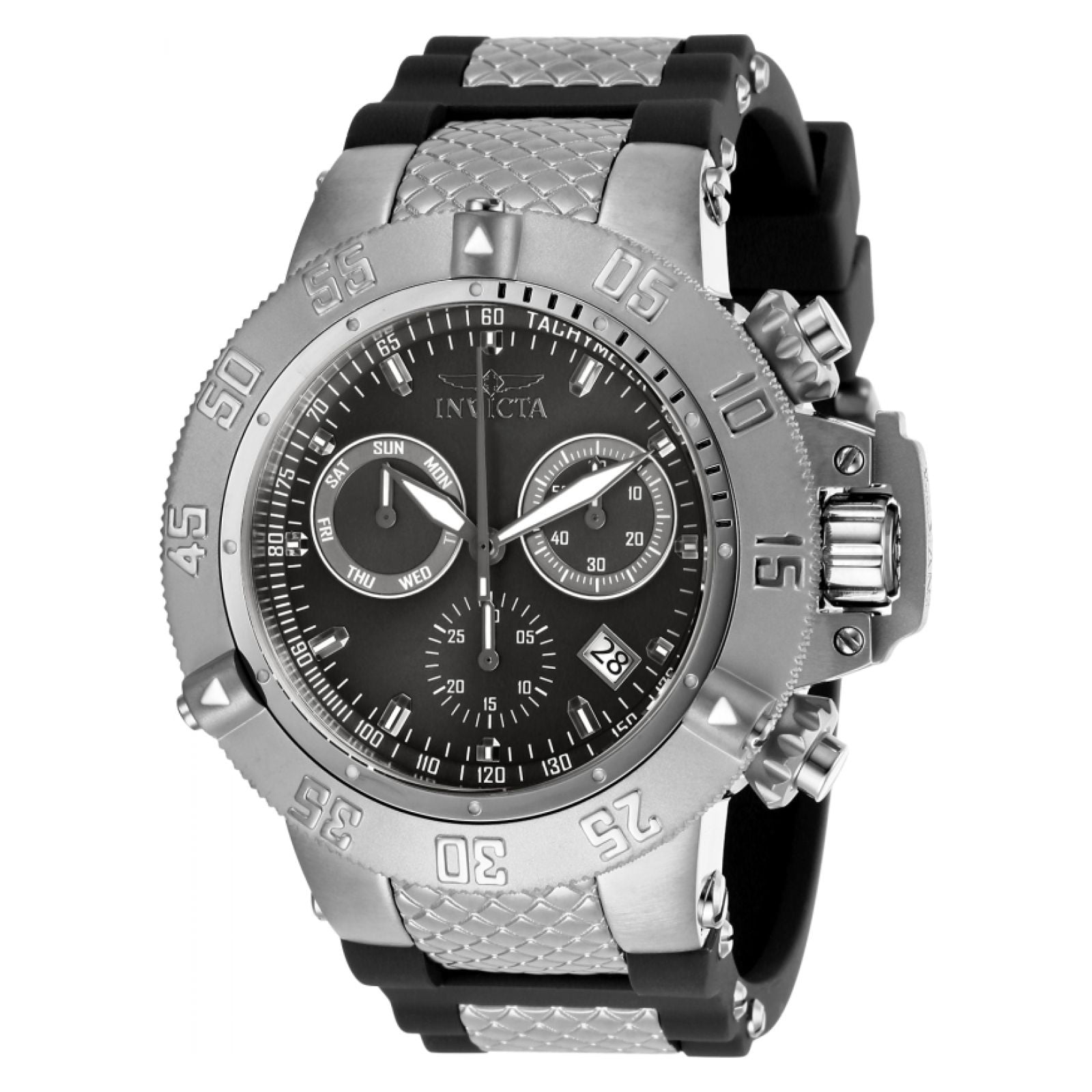 Invicta Men's 1380 subaqua noma iii chronograph black dial black silicone watch