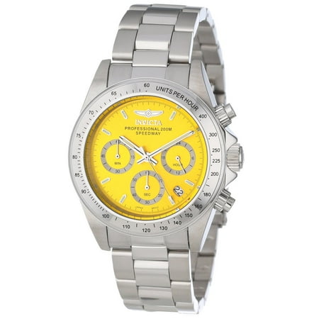 Invicta Men's 14383 Yellow Dial Stainless Steel Speedway Chronograph
