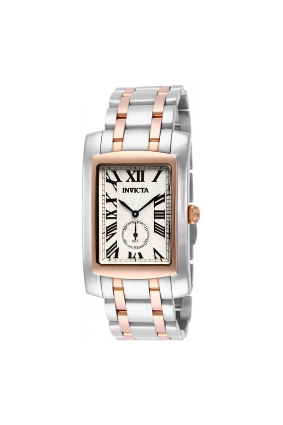 Men's 14699 Cuadro White Dial Two-Tone Stainless Steel Watch
