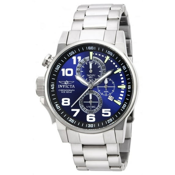 Invicta Men's 14957 I-Force Quartz Multifunction Black, Blue Dial Watch