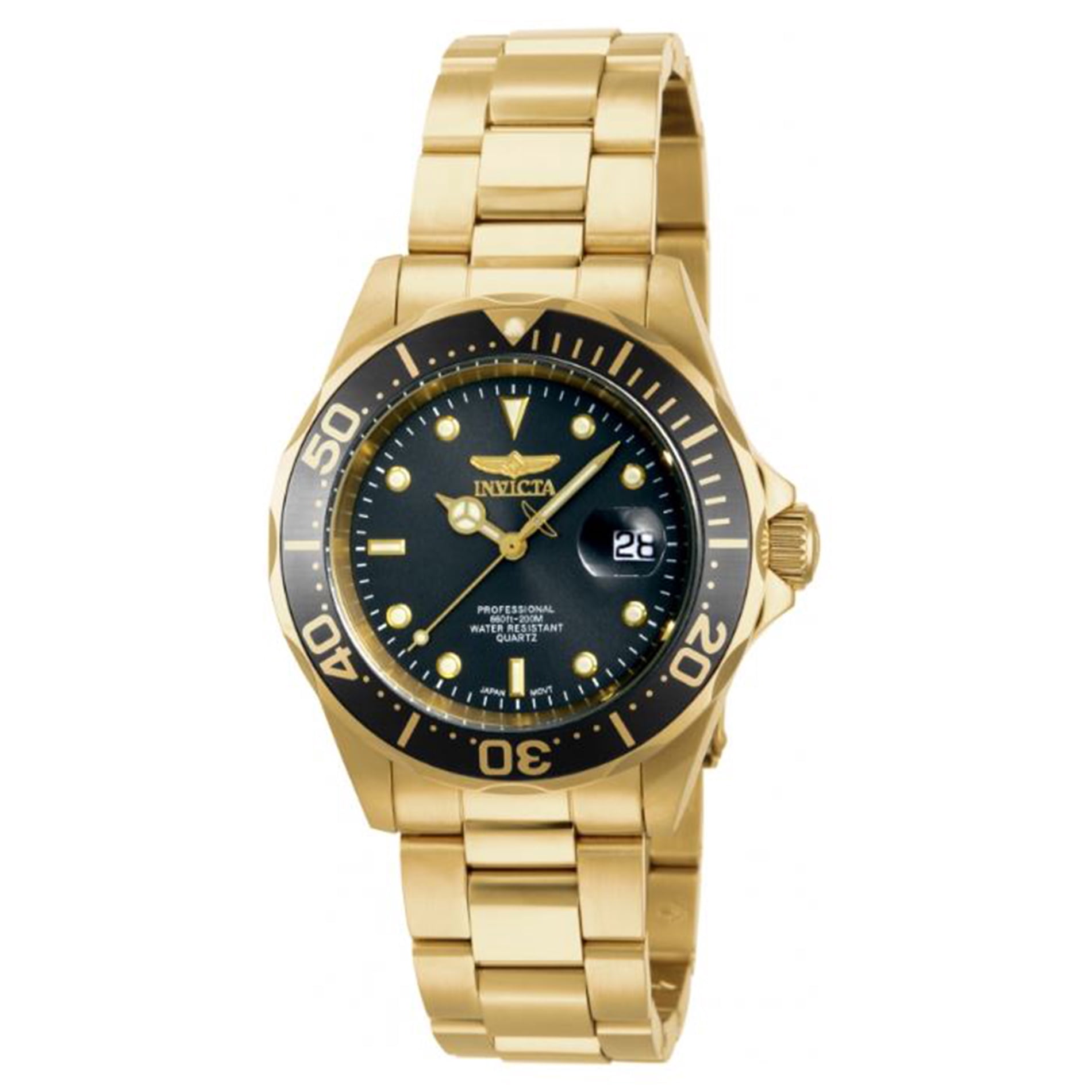 Invicta Men's 14976 Pro Diver Analog Display Japanese Quartz Gold