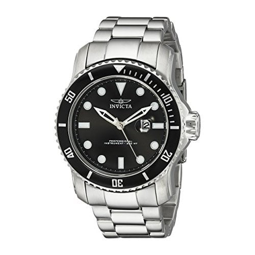 Invicta Men's 15075 Pro Diver Quartz 3 Hand Black Dial Watch