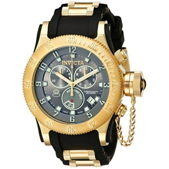 Invicta Men's 15564 Russian Diver Analog Display Swiss Quartz Black Watch