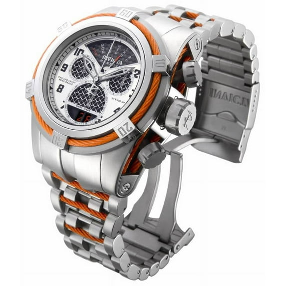 Invicta Men's 16315 Bolt Quartz Chronograph Black, Antique Silver Dial Watch