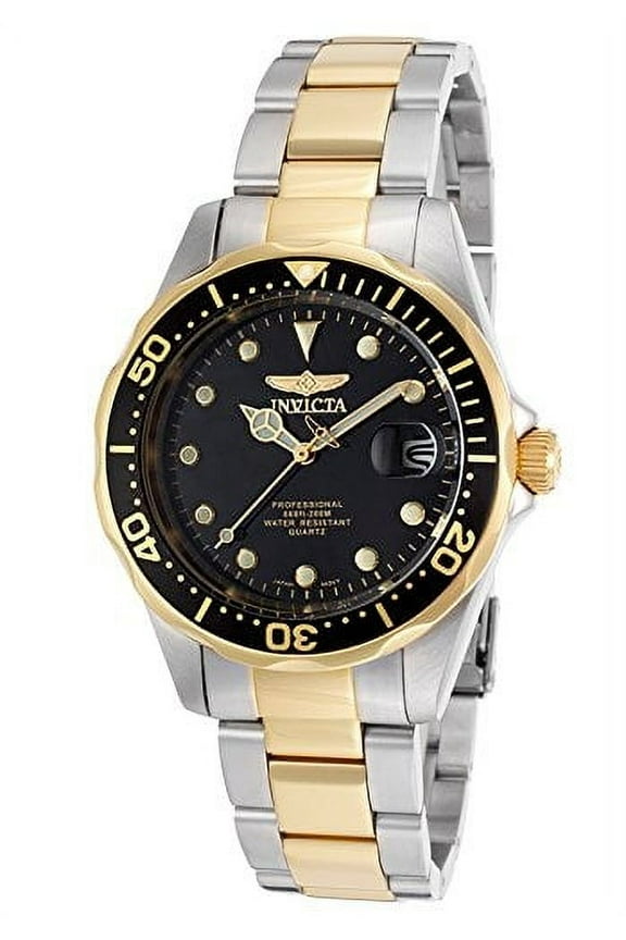 Men's 17049 Pro Diver Analog Display Japanese Quartz Two Tone Watch