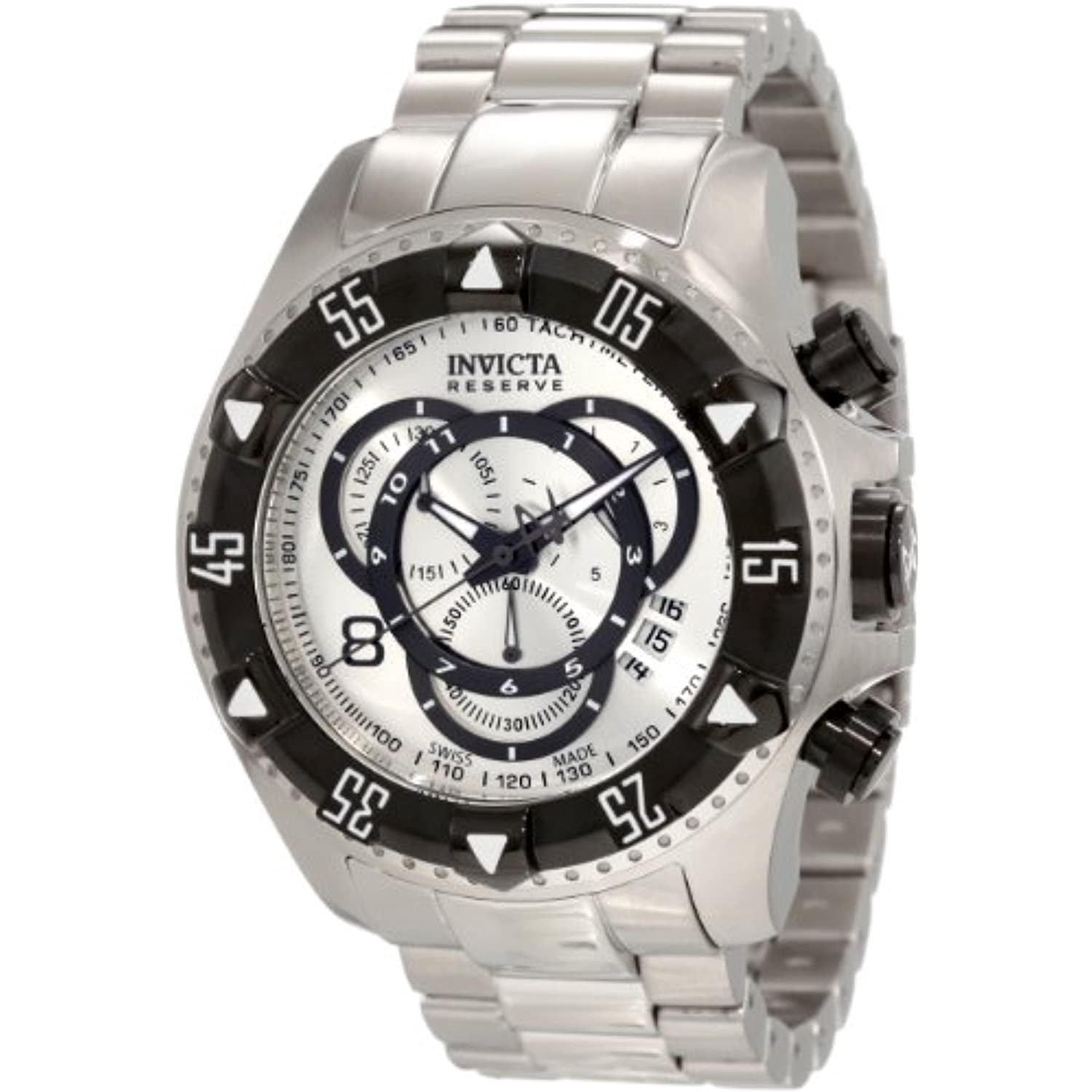 Invicta Men's 1881 Reserve Chronograph Silver Dial Stainless Steel Watch
