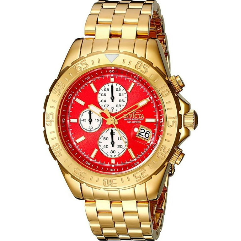 Red and gold invicta watch clearance