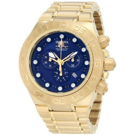 Invicta Men's 1941 Subaqua Sport Chronograph Gold Plated Steel Blue Dial Watch