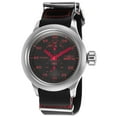 thumbnail image 1 of Invicta Men's 19495 Russian Aviator Gmt Black Genuine Leather And Dial Red Accent Watch, 1 of 2