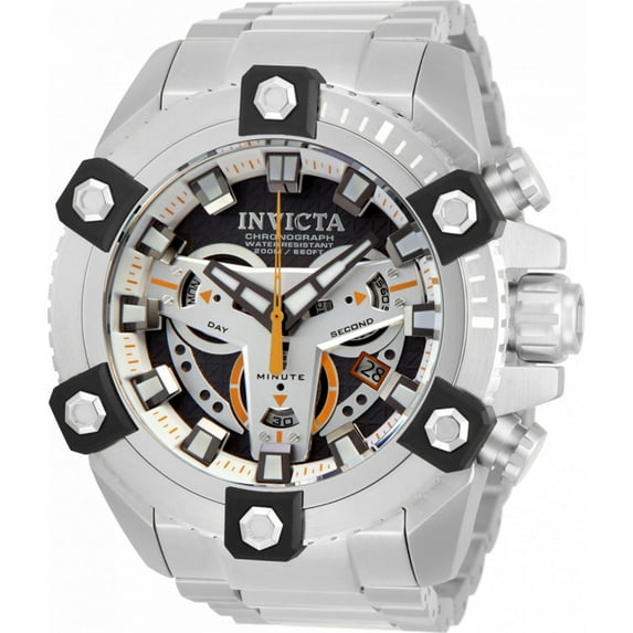 Invicta Men's 19579 Coalition Forces Silver Dial Steel Bracelet Chronograph Dive Watch