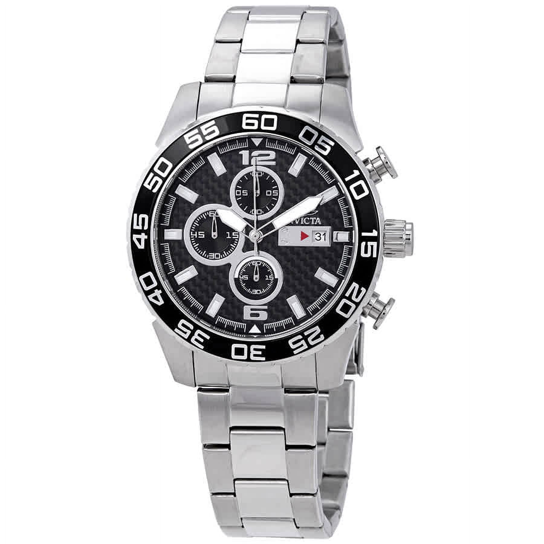 Invicta Men s 21375 Specialty Chrono Ss Black Carbon Fiber Dial