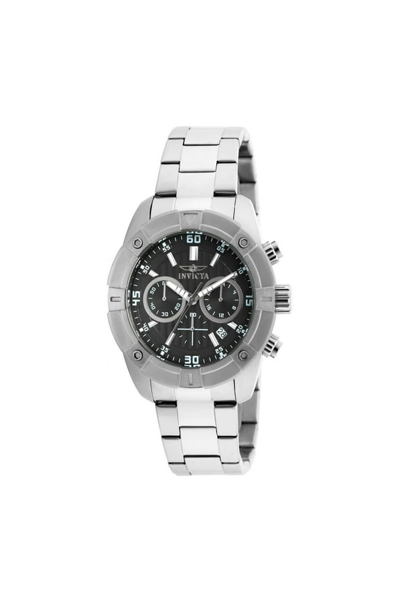 Men's 21466 Specialty Chrono Ss Black Dial Ss Watch