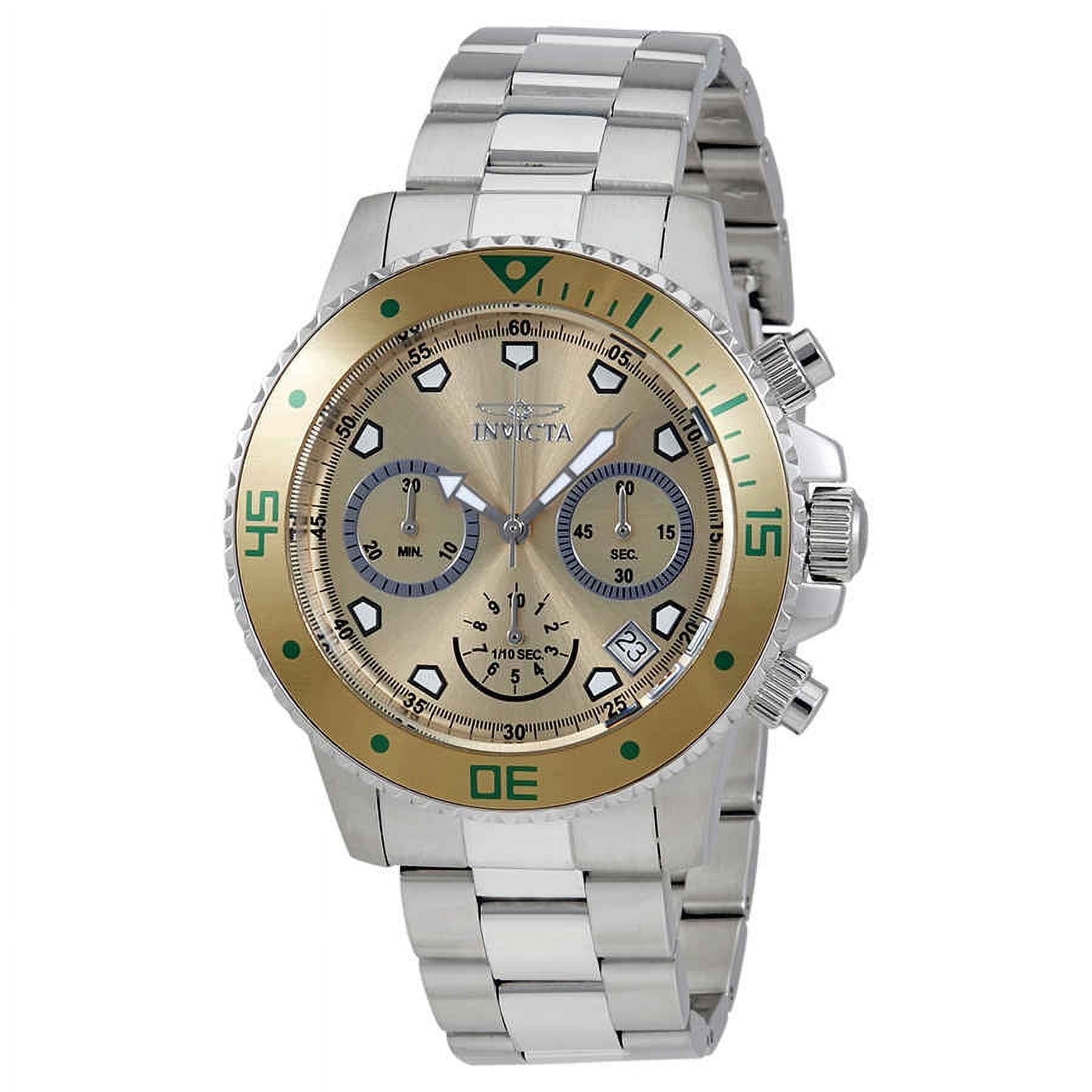 Invicta Men's 21888 Pro Diver Chrono Stainless Steel Champagne Dial Watch