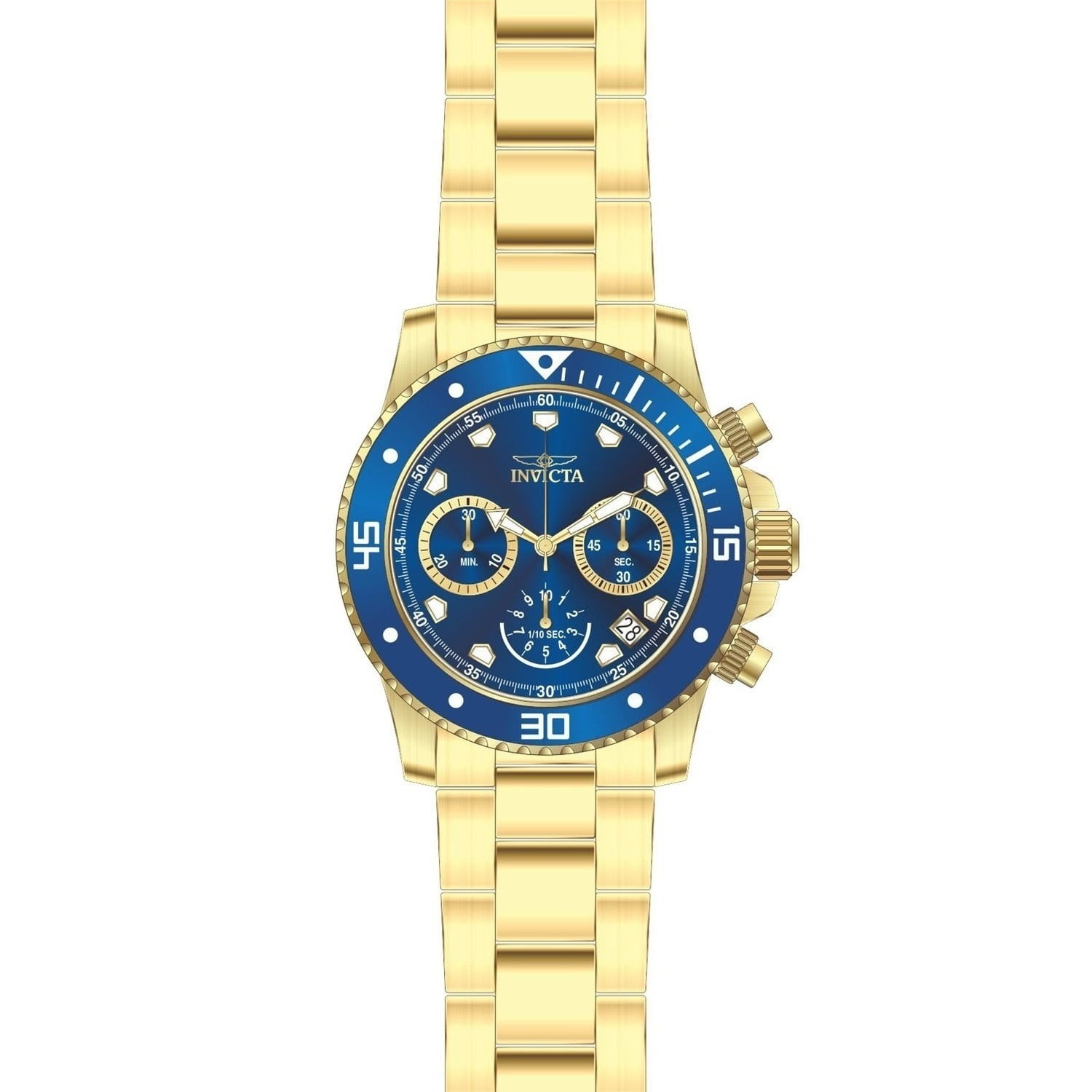 Invicta Mens 21894 Pro Diver Chrono 18K Gold Plated El Salvador Ubuy