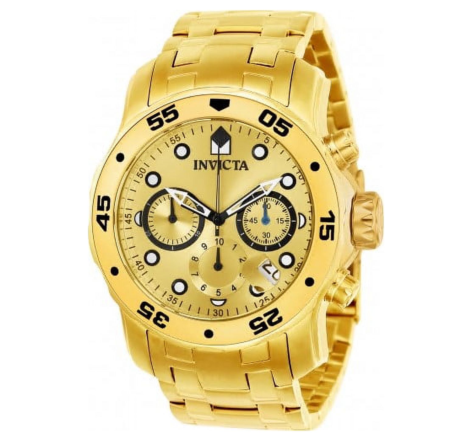Bulova Men's GoldTone Crystal Watch with MultiFunction Dial 98C126