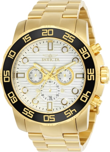 Invicta Men's 22229 Pro Diver Quartz Chronograph Yellow Gold Steel Watch