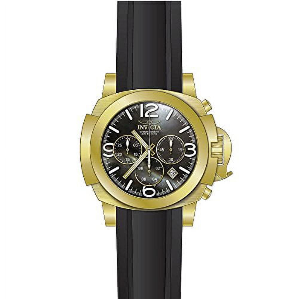 Invicta Men s 22277 I Force Chronograph Black MOP Dial Black Silicone Strap Dive Watch