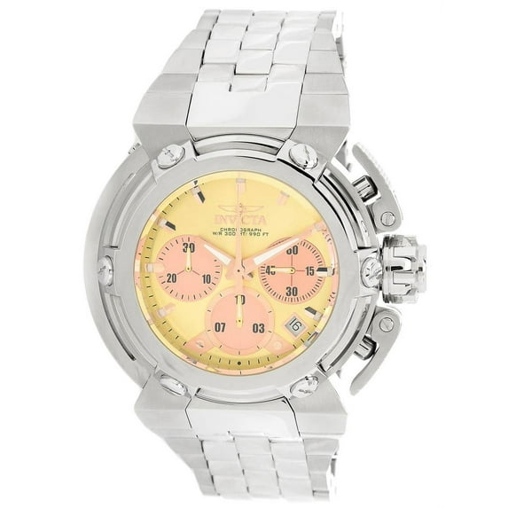 Invicta Men's 22427 Pro Diver Gold Tone Dial Steel Bracelet Chronograph Dive Watch