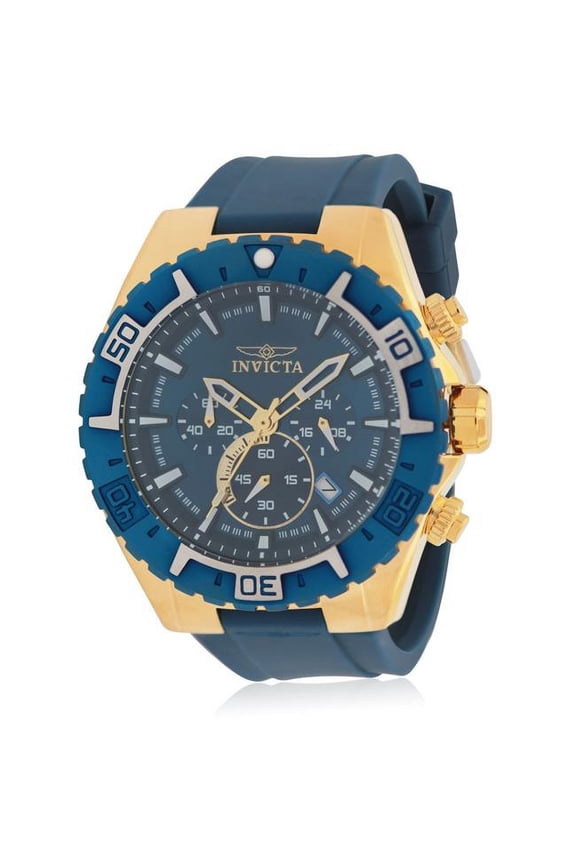 Men's 22525 Aviator Chronograph Blue Dial Blue Bezel Watch