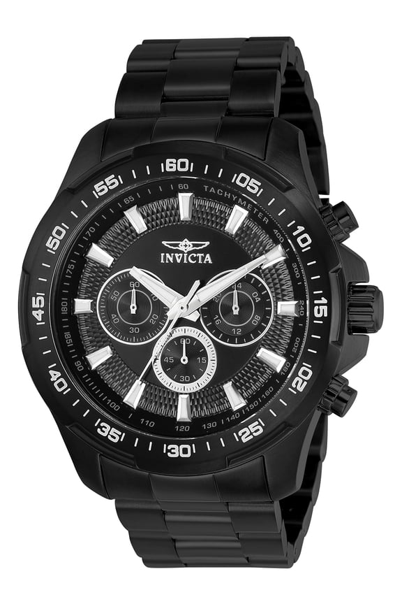 Men's 22785 Speedway Quartz Multifunction Black Dial Watch