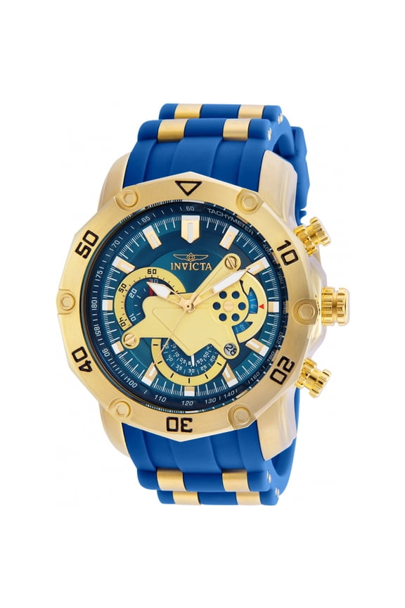 Men's 22798 Pro Diver Men 50mm Stainless Steel Gold Blue dial VD53 Quartz