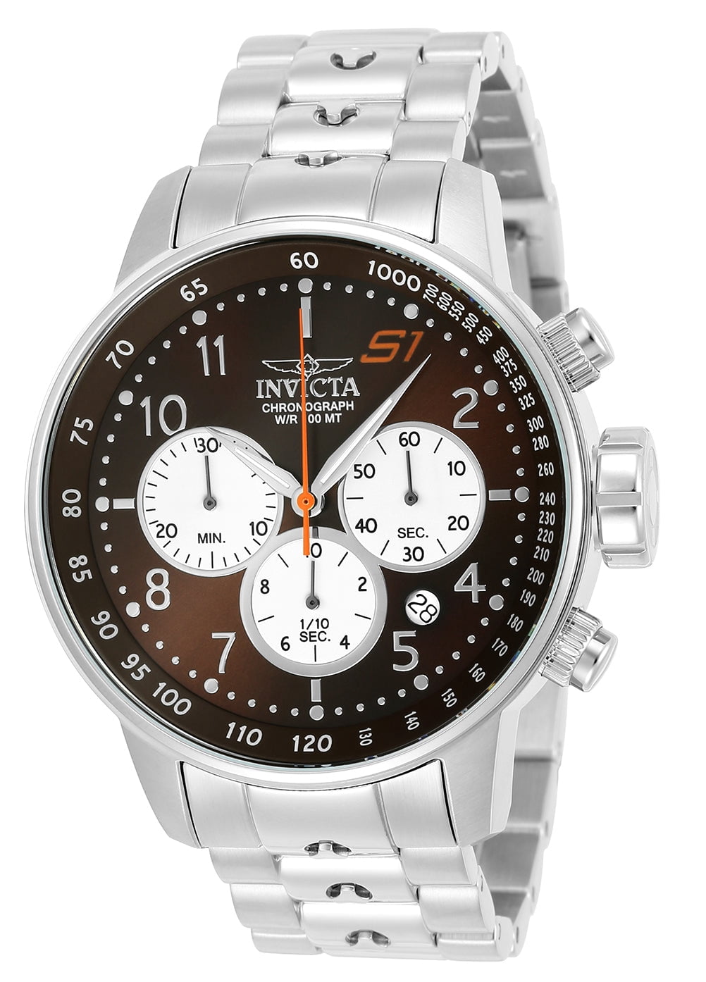 Invicta Men's 23081 S1 Rally Chronograph Stainless Steel Brown Dial Watch