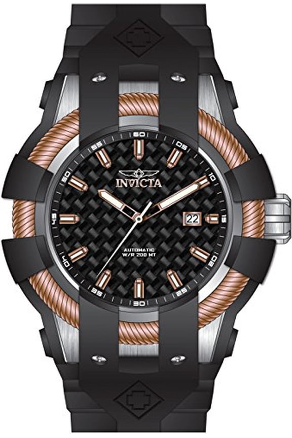 Men's 25035 Akula Automatic 3 Hand Gunmetal Dial Watch