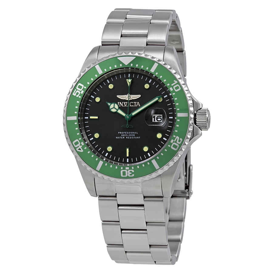 Invicta Men's 25714 Pro Diver Quartz 3 Hand Charcoal Dial Watch