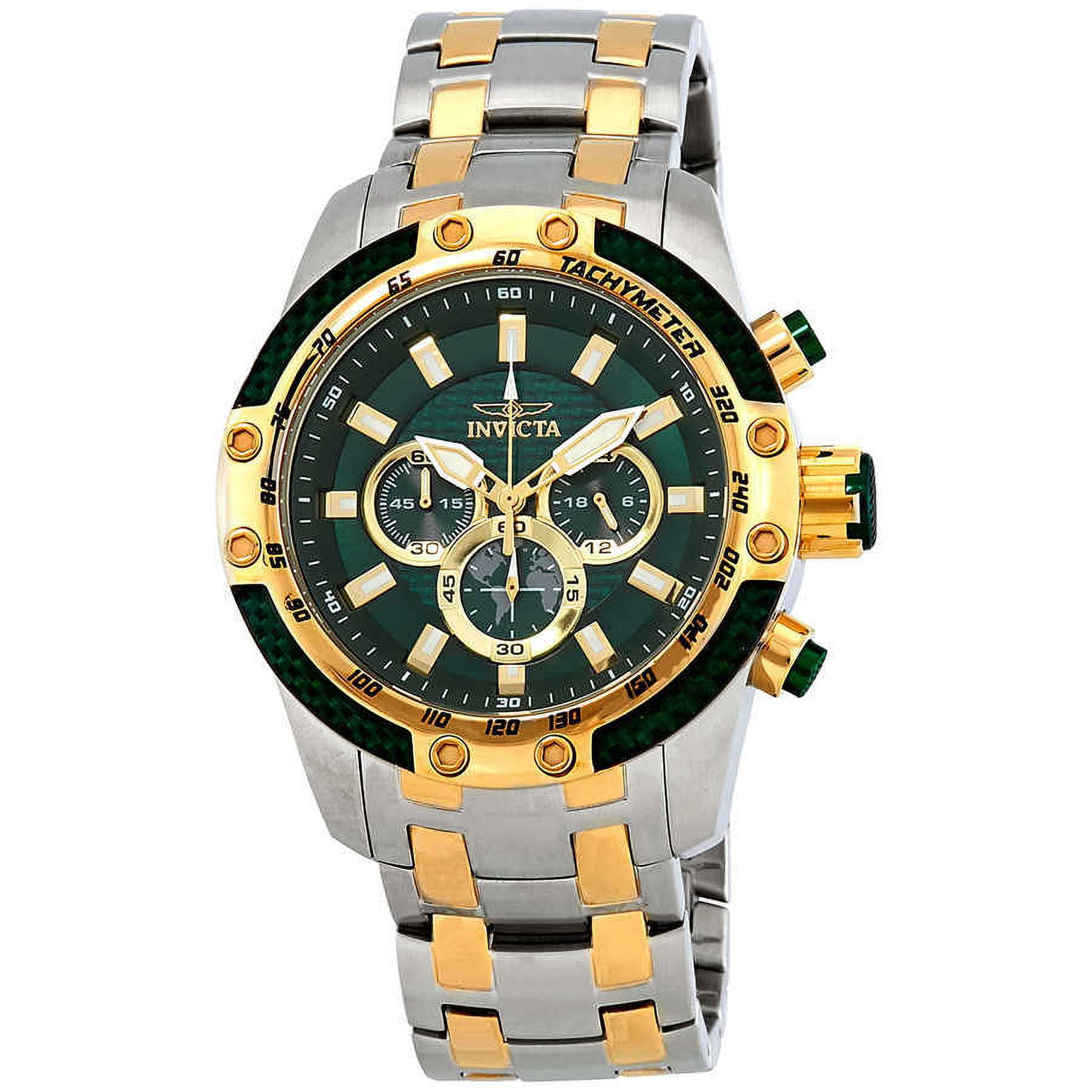 Invicta Men's 25948 Speedway 50mm Chronograph Green Dial Stainless Steel Watch
