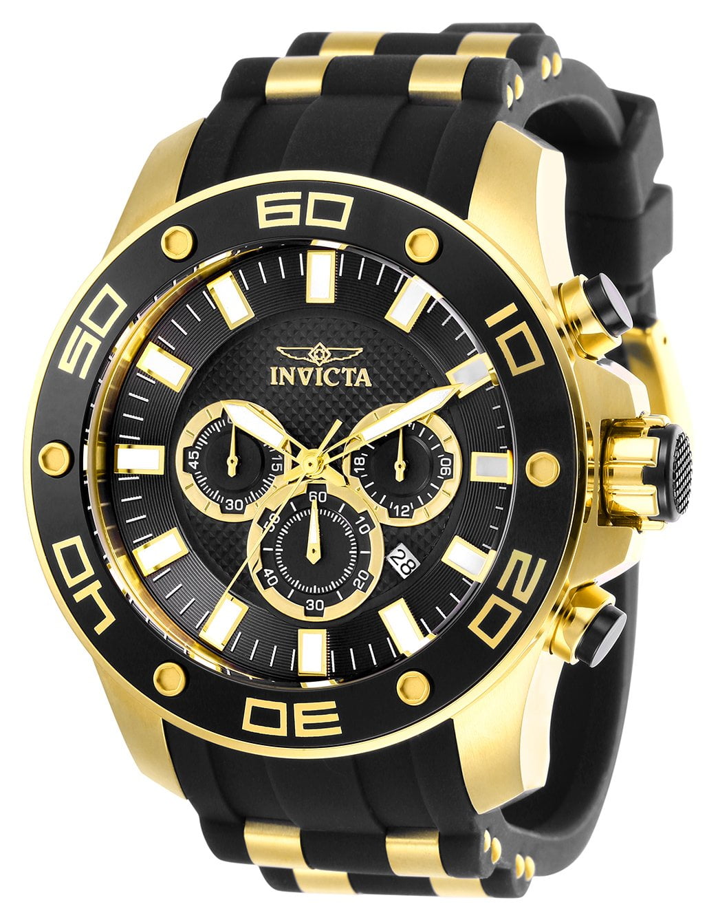 Invicta Men's 26086 Pro Diver Quartz Chronograph Black Dial Watch ...