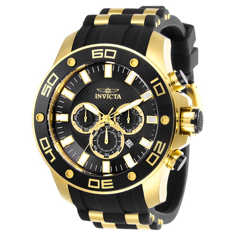 Invicta Men's 26086 Pro Diver Quartz Chronograph Black Dial Watch