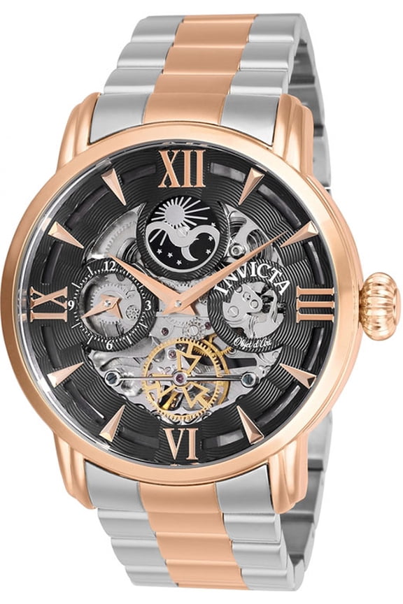 Men's 27579 Objet D Art Automatic 2 Hand Black Dial Watch