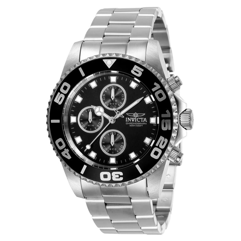 Invicta Men s 28689 Pro Diver Quartz Multifunction Black Dial Watch Walmart