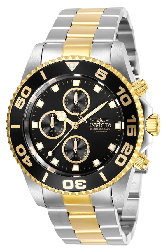 Men's 28691 Pro Diver Quartz Multifunction Black Dial Watch